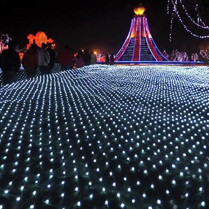 1 5*1 5 M LED сетка солнечного света Рождество рыболовная сеть Открытый