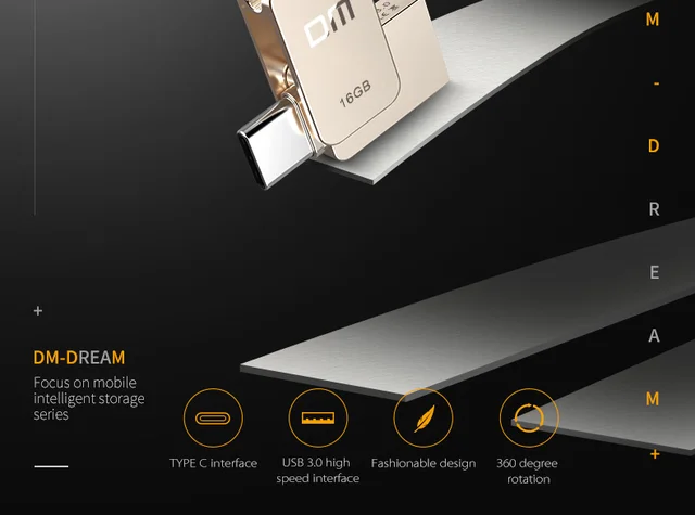 DM PD059 32GB 64G USB-C Type-C OTG USB 3.0 Flash Drive Pen