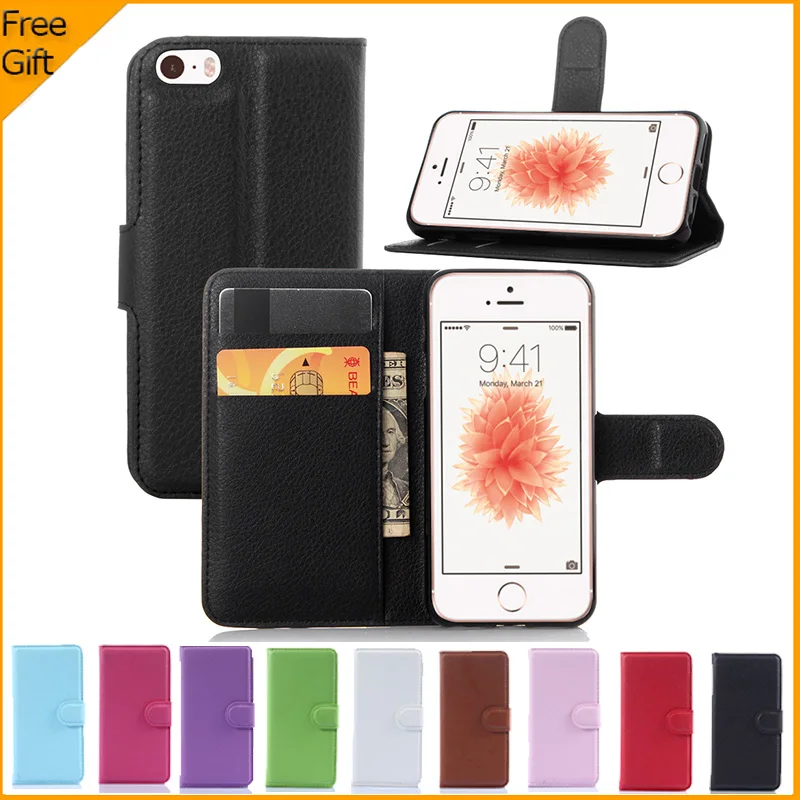 For Iphone SE Case Luxury Wallet PU Leather Case For Apple Iphone 5se 5 5s SE Case Flip