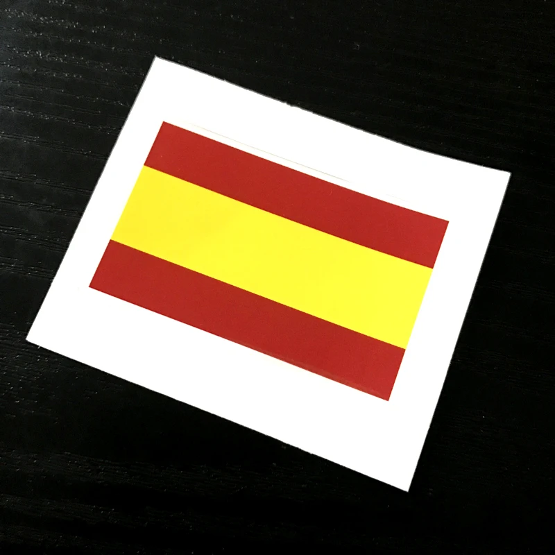 Испанский флаг наклейки для автомобиля Водонепроницаемые Скейтборд; ноутбук; багаж холодильник телефон домашний doodle diy pegatinas 5*3 см Испания