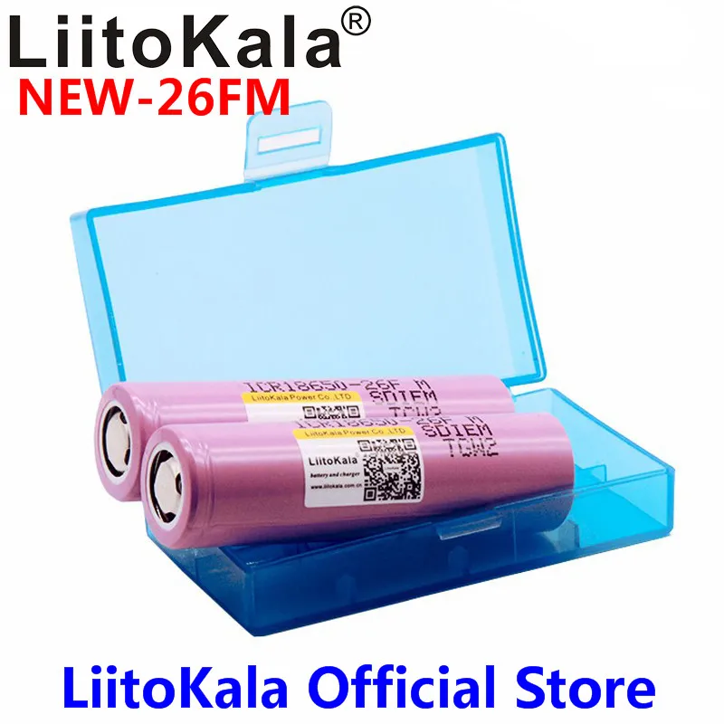 2 шт liitokala 26FM 3,7 V 18650 2600mAh батареи перезаряжаемые батареи ICR18650-26FM безопасные батареи промышленного использования