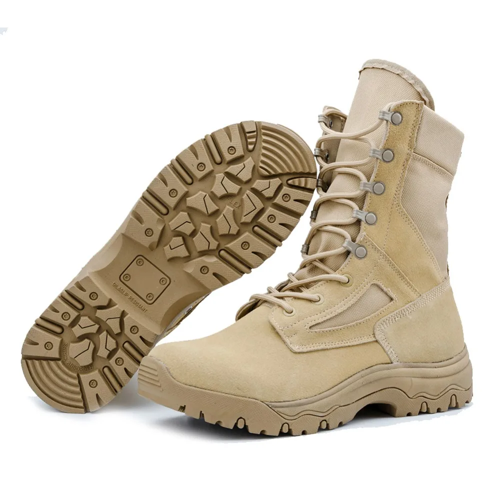 Billige Outdoor Wüste Militärische Taktische Stiefel Special Force Armee Schuhe Für Männer Lace up Antum Frühling Kampf Knöchel Stiefel schwarz Beige