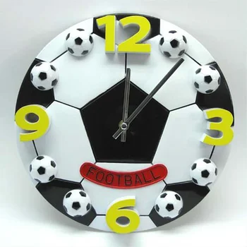 

Creative Football Living Room The Bedroom Wall Clock Fashion Modern Clocks Decoration Office Kitchen 3d Wall Clock Kids 3DBG029
