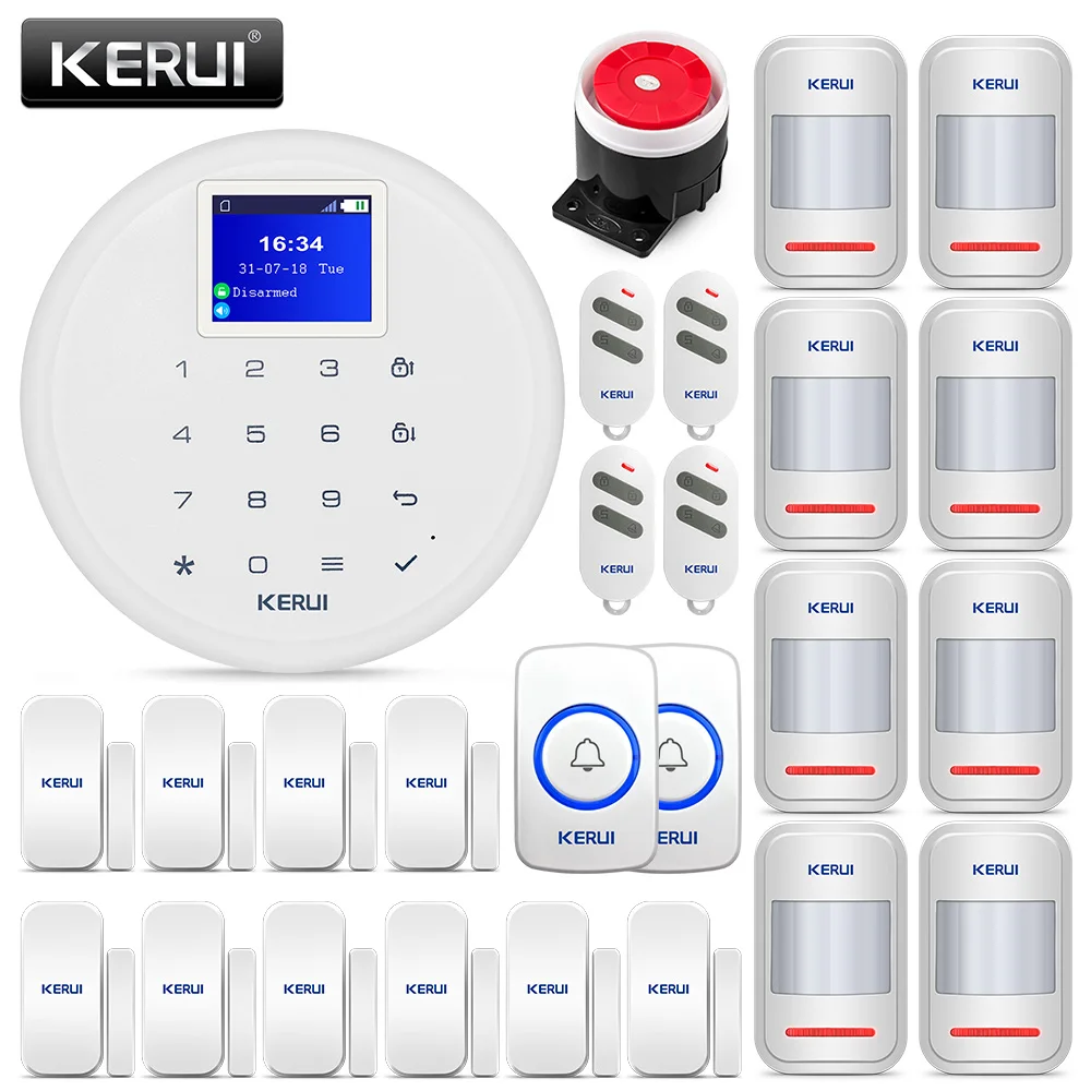 

KERUI G17 Wireless Home Security GSM Alarm System Burglar Alarm Kits Phone IOS Android APP Control With Sensor