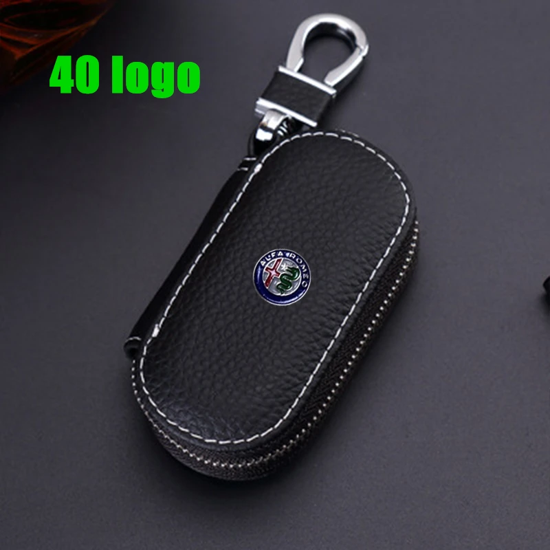 Кожаный чехол для автомобильного ключа Alfa Romeo Volkswagen VW Kia Honda BMW Audi Mercedes Nissan Hyundai Ford