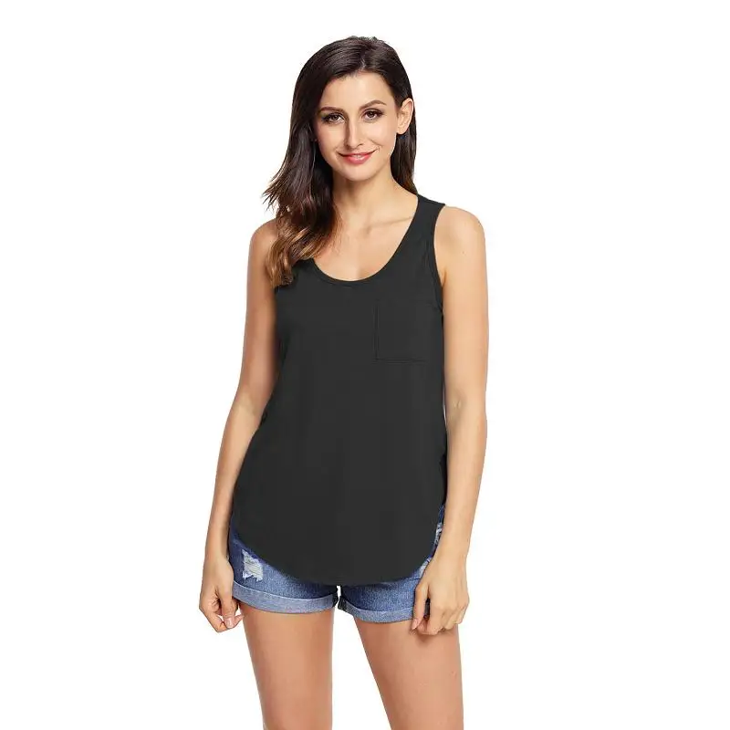 Dreszdi Summer Casual Cross Black Tank Top Women High Split Back Sleeveless Blouse Cool Hi-Low Hem Ladies White Tops S-XXL 