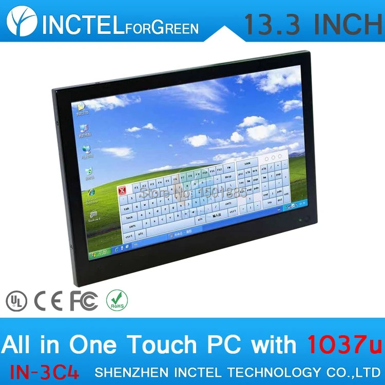 13,3 дюймов 1280*800 встроенный все-в-одном компьютер промышленный сенсорный экран планшетный ПК 1G ram 16G SSD