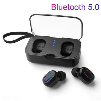 

T18S stealth Bluetooth headset 5.0 TWS mini wireless stereo deep bass headset with charger portable Bluetooth Sports earphones