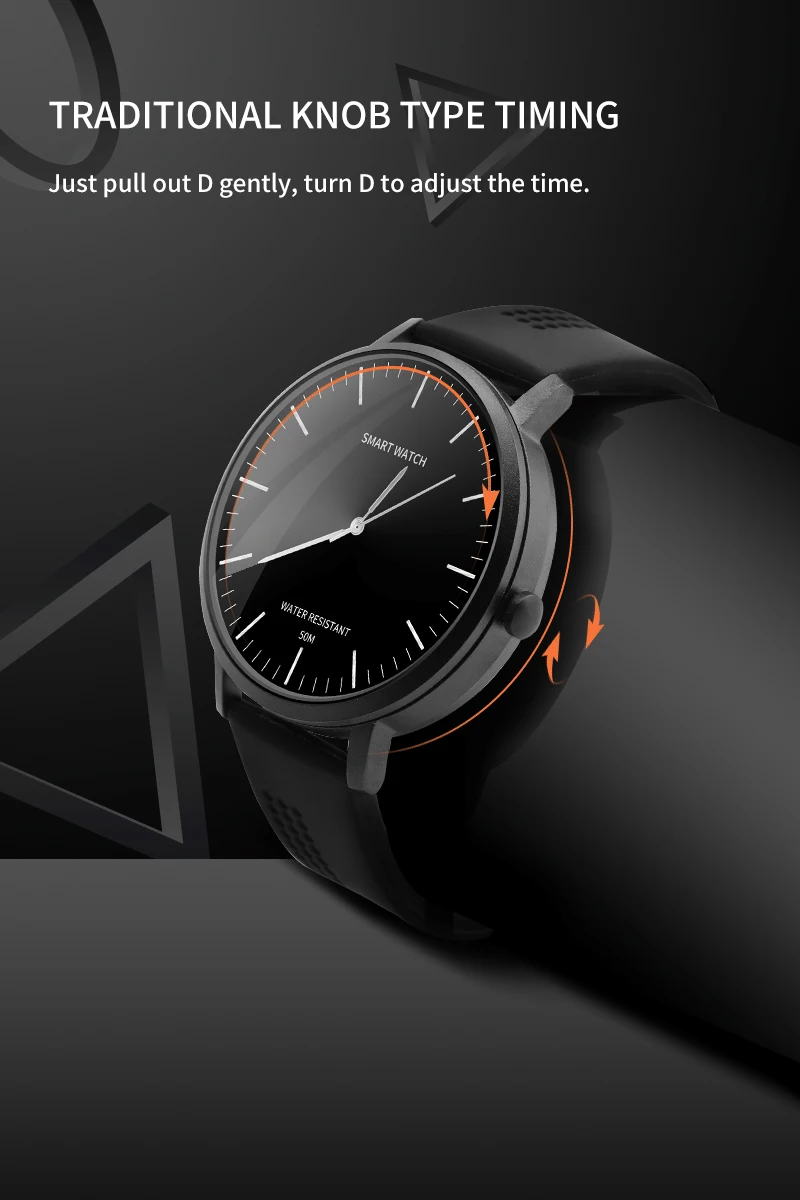 HD06 мужские смарт-часы женские с двойным касанием 5ATM водонепроницаемые с температурным дисплеем кварцевые Смарт-часы спортивный браслет умные часы