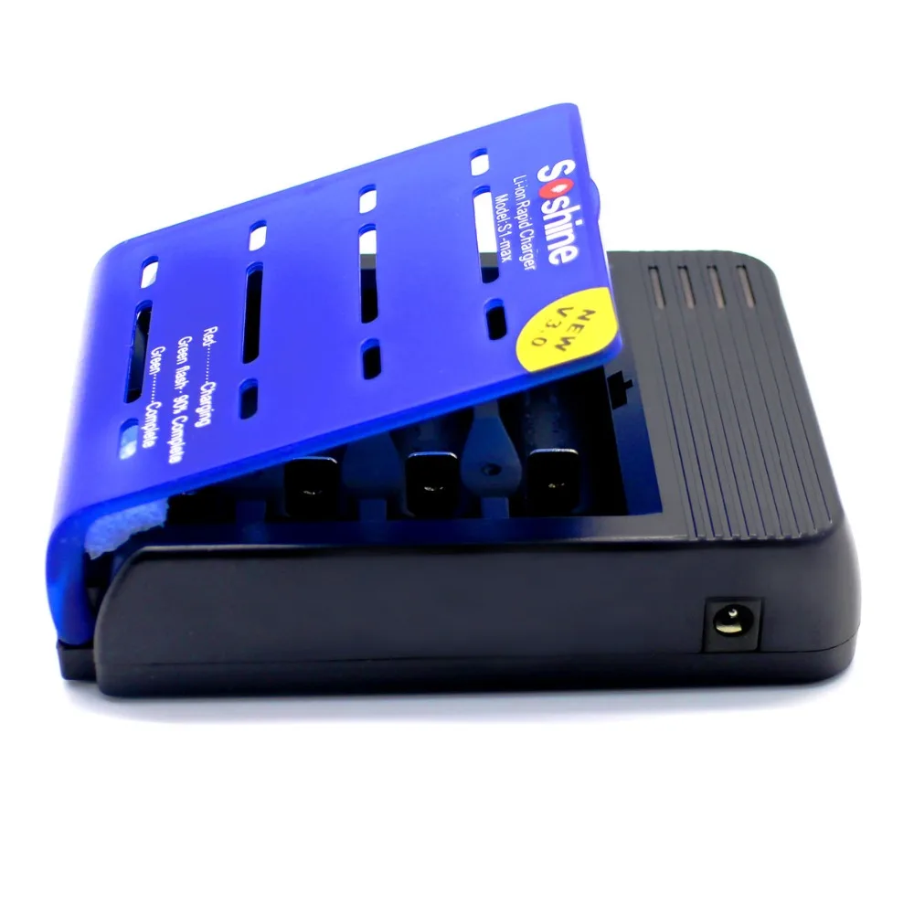 Soshine SC S1 Max V3.0 4 канальное зарядное устройство с американской/европейской вилкой