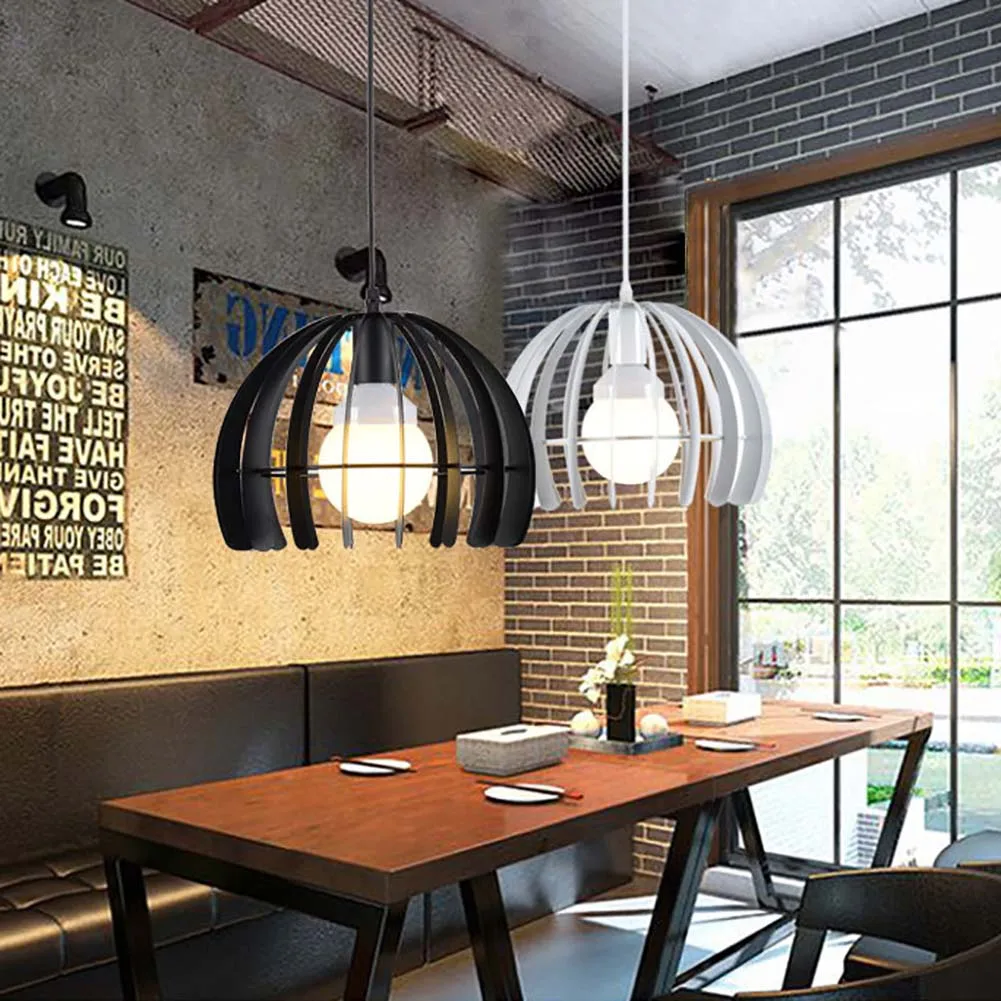 

Modern Brief Wrought Iron Pumpkin Pendant Lamp Home Decoration Living Room Hotel E27 Bulb Light Fixture 110V-220V Pendant Light