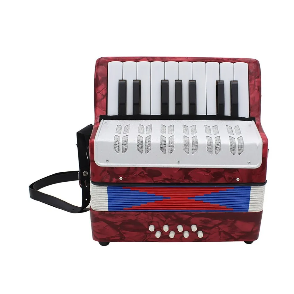 

17-Key 8 Bass Mini Accordion Musical Toy for Educational Musical Instrument Simulation Learning Concertina Rhythm