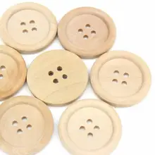 200 шт смешанные размеры пуговицы из натурального дерева-4 отверстия-деревянные пуговицы из натурального дерева без лакировки 25-30 мм деревянные пуговицы