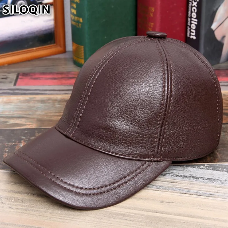

Бейсболка SILOQIN, мужская, из натуральной кожи, с регулируемым размером