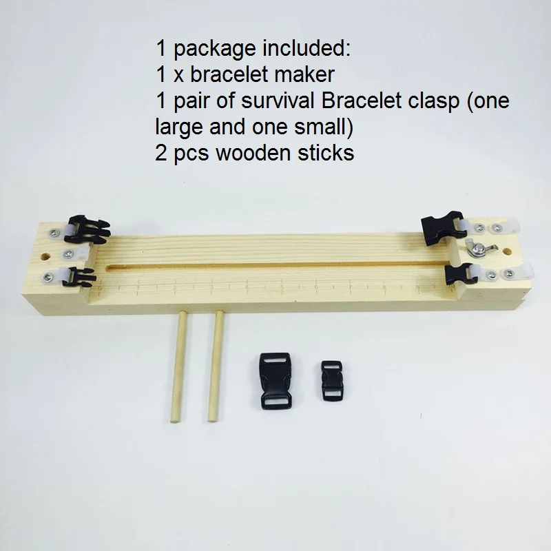 1PCS Adjustable Length Paracord Jig Bracelet Maker Wooden Frame