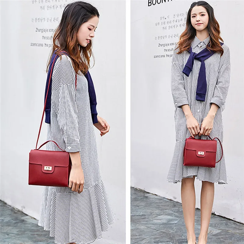 

NOENNAME_NULL Women Faux Leather Small Handbag Satchel Messenger Cross Body Shoulder Bag Purse