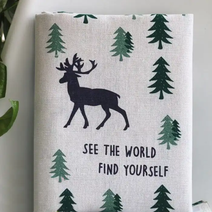 Deers Print Fabric,Upholstery Christmas Design