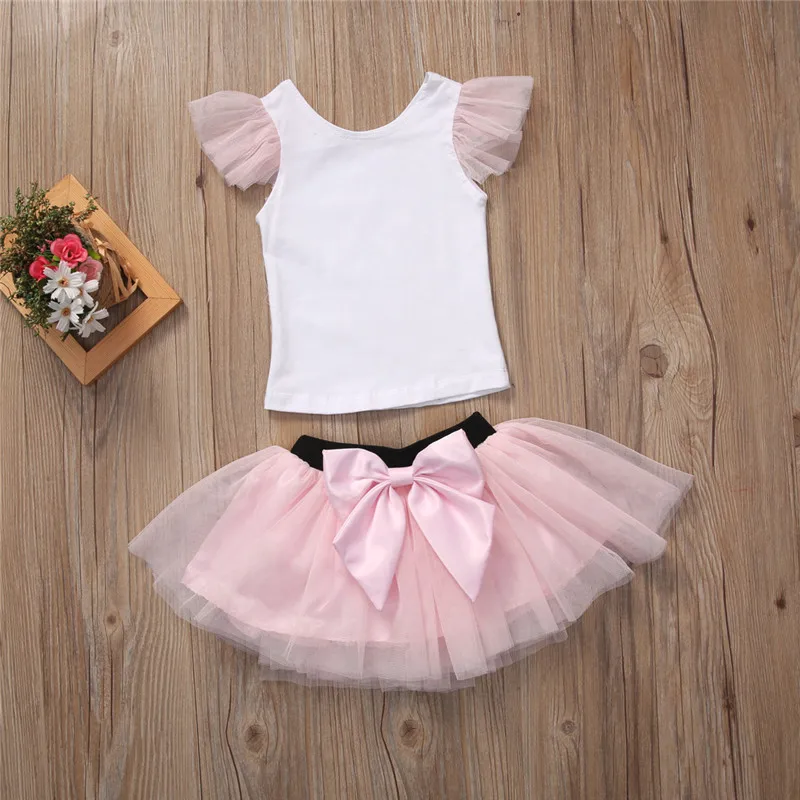 2021 Summer Mother and Daughter Dress Family Matching Outfits Fly Sleeve Tops and Tutu Skirts Party Wedding Mommy and Me Clothes couples clothing sets