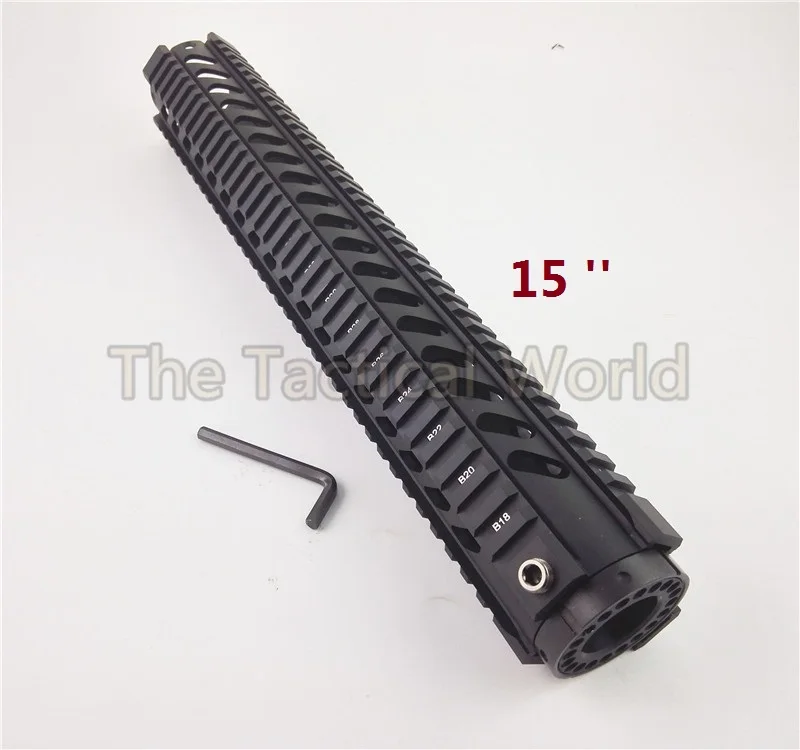 Тактический охотничий 4 ''7'' 10 ''12'' 15 ''AR-15 M16 M4 Handguard Free Float Quad Rail Heavy Duty Handguard для AR. 223/5. 56 RAS - Цвет: black