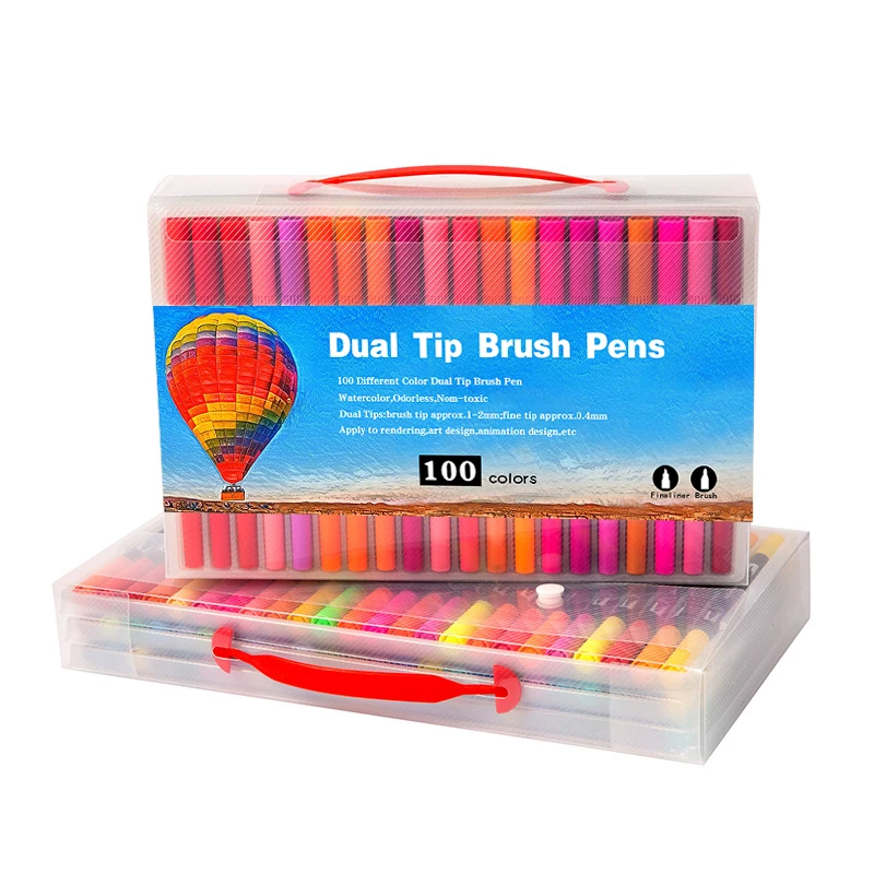 

markers for drawing school supplies Art Markers Pen drawing set markers Watercolor Dual Brush Pen Painting fineliner