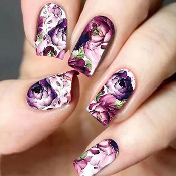 

1 Sheet Flower Partten Nail Art Water Transfer Sticker Nail Art Decoration Decal Manicure Nail Tools BESTZ369