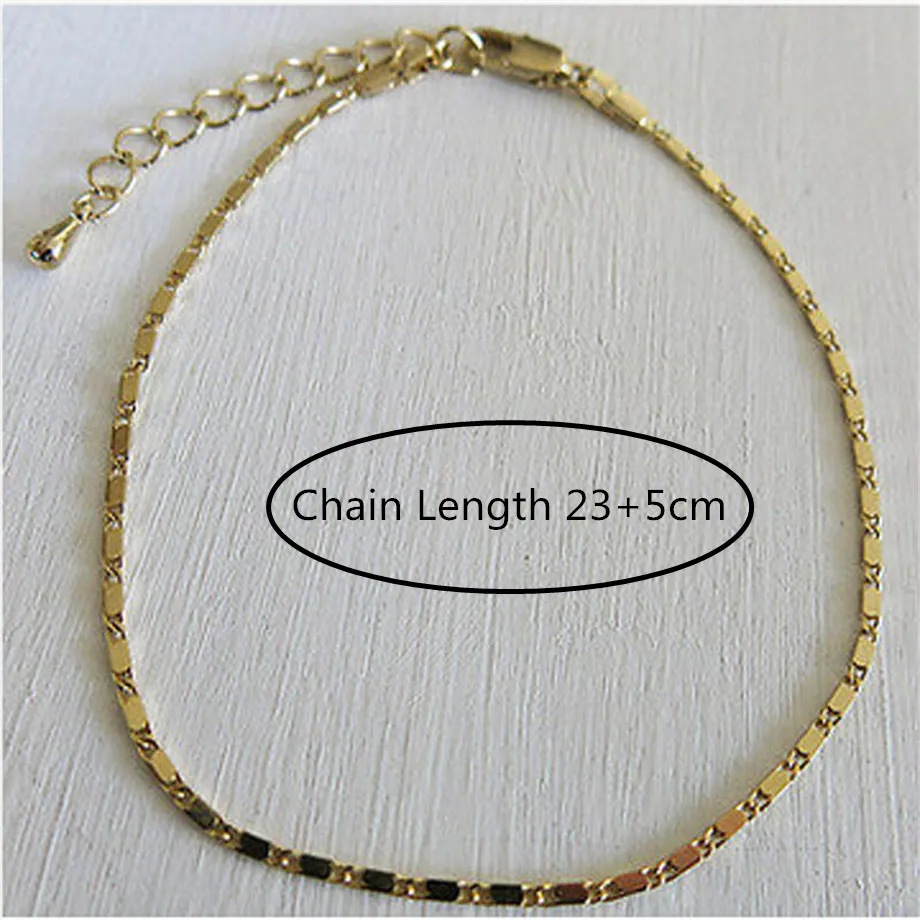 Simple Woman Anklets Casual/Sporty Gold Silver Color Chain Women Ankle Bracelet Jewelry
