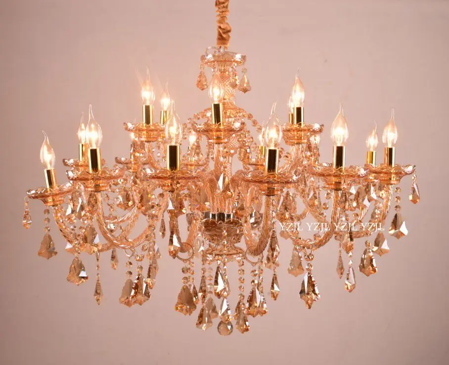 

18 lights chandelier crystal living room stairs chandelier crystal light modern minimalist Villa Hotel chandelier light crystal