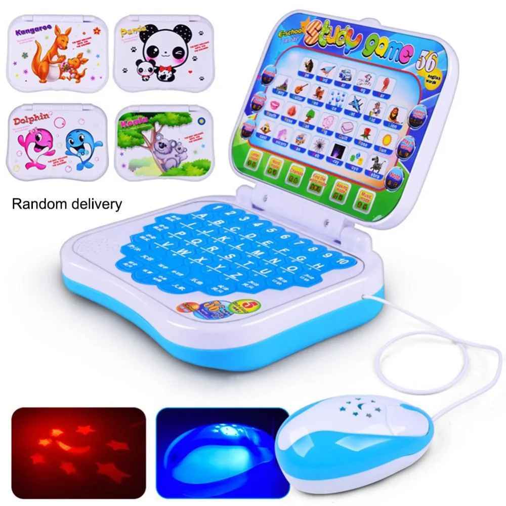 Игрушечный компьютер для малышей и детей дошкольного образования учеба игровой ноутбук, Произвольный выбор цвета при отправке
