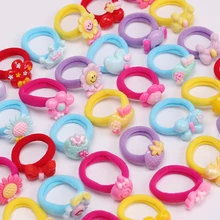 10 шт. яркие Мультяшные Детские держатели для волос, высококачественные резинки для волос, Эластичные Головные уборы, аксессуары для волос