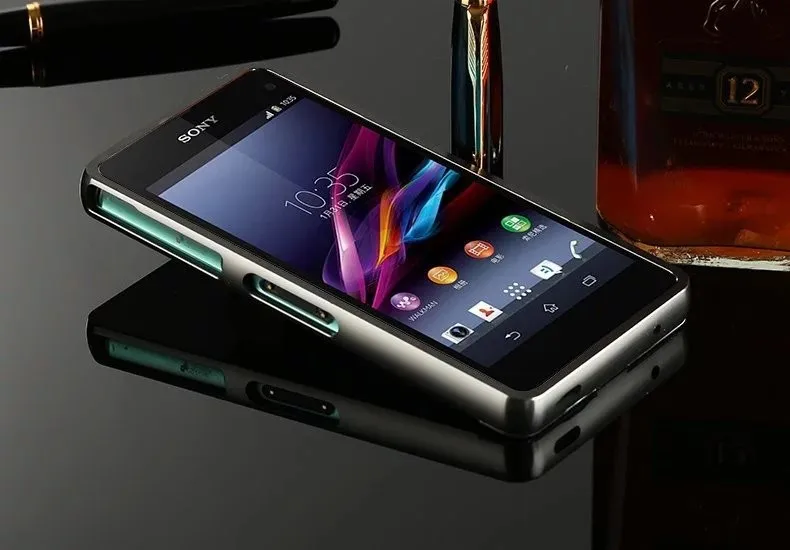 Для sony Xperia Z3 компактный чехол Алюминий металлическая рамка с электропокрытием зеркальный чехол с металлическим эффектом для sony Z3 компактный Z3 мини D5803 Зеркало чехол iphone Plus Капа