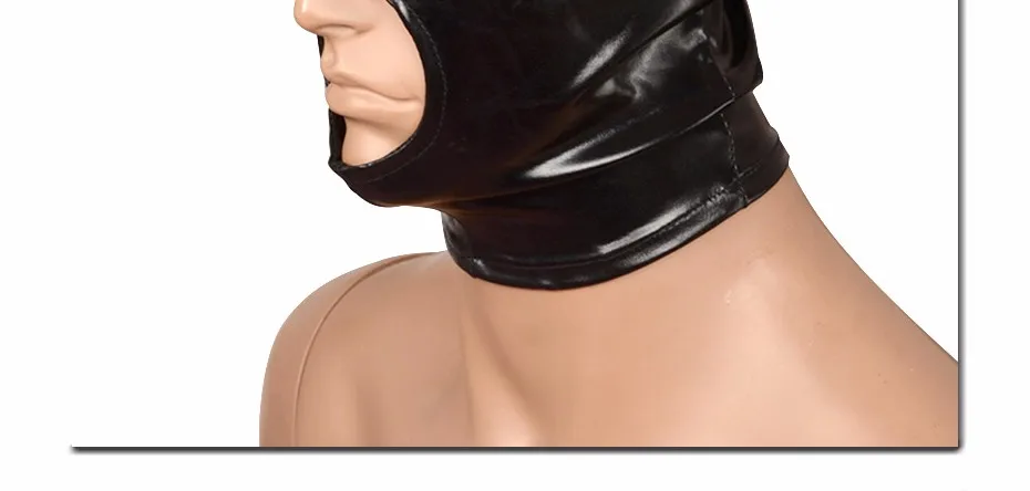 Black Bdsm Sex Head Masks Hood Slave Mask Sm Player Open