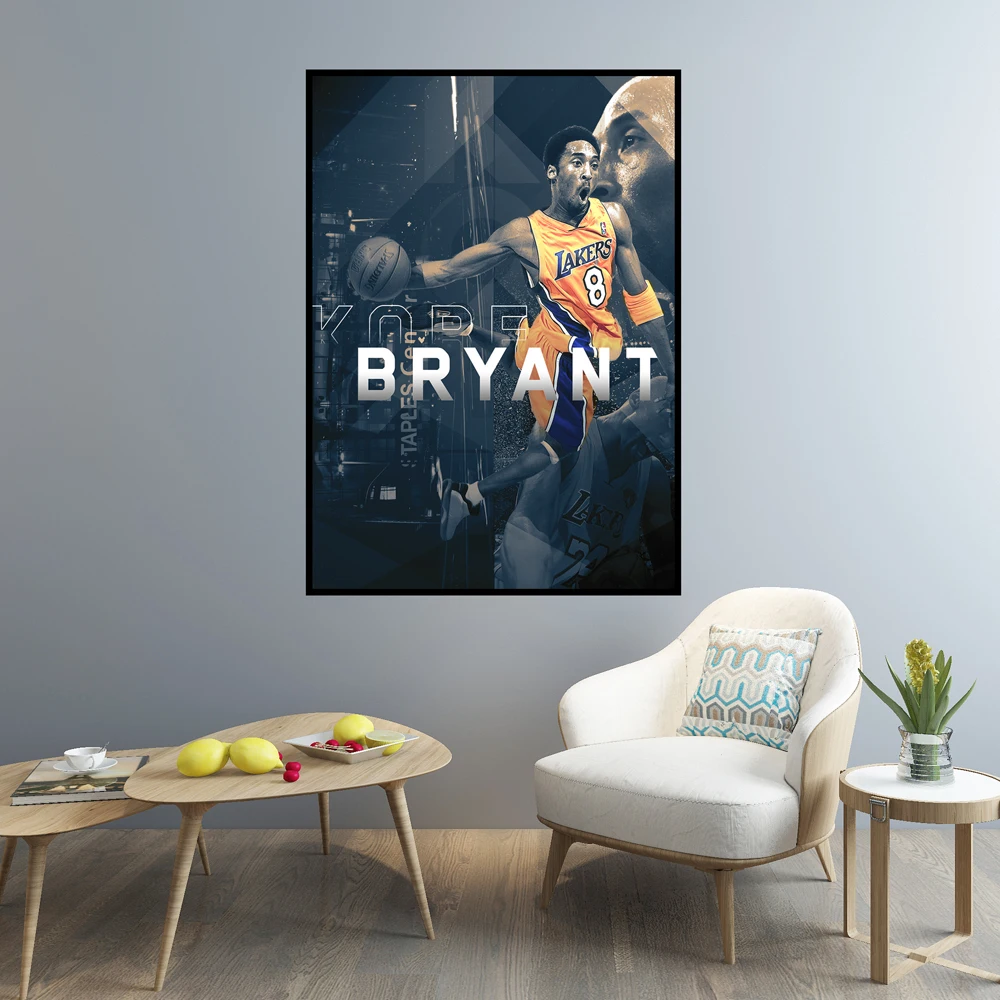 Modern Wall ART Kobe Bryant #8 Poster Print Canvas Art Pictures For Living Room Los Angeles Lakers | Дом и сад