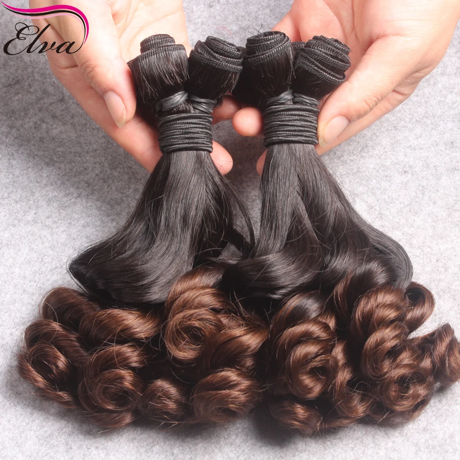 

2016 Ombre Funmi Hair Brazilian Virgin Hair Spiral Loose Wave Curly,Aunty Funmi Hair Extensions Virgin Remy Human Hair 3Bundles