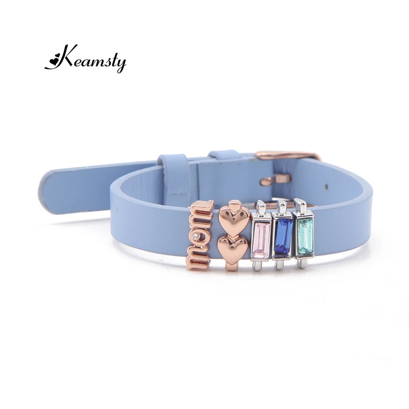 Keamsty Charms Bracelet Mom Love Baby Birthstone Silver Keeper Genuine