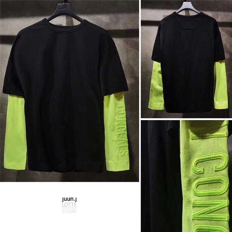 

JUUN.J T Shirt Men Women 1:1 high quality Long Sleeve Top Tees Hip Hop JUUN.J T-shirts