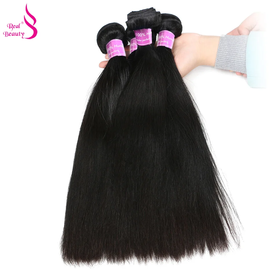 3 Bundles Straight Human Hair Bundles 8-30 Brazilian Hair Weave Bundles Natural Color Real Beauty Remy Hair (8)