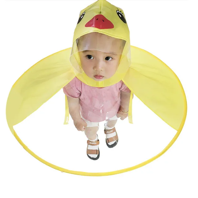 1PCS Cute Little Yellow Duck Raincoat Outdoor Children Poncho