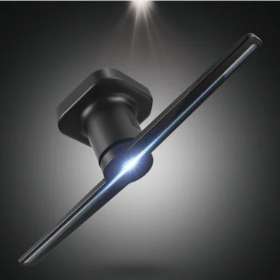 Free Shipping! LED Holographic Projector Portable Hologram Player 3D Holographic Dispaly Fan Unique Hologram Projector Black
