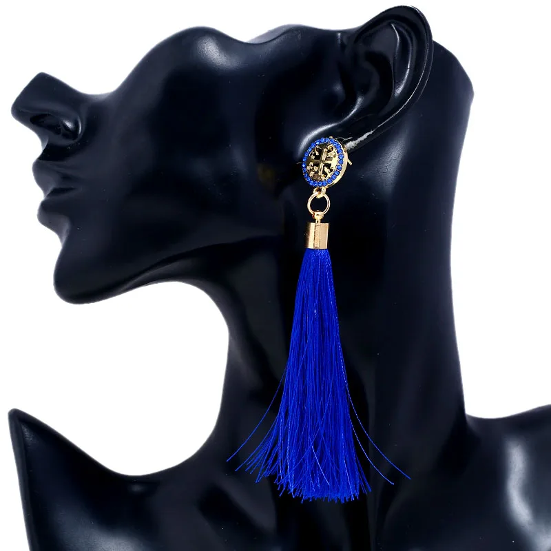 

LZHLQ Long Tassel Earrings For Women Drop Earrings Ethnic Bohemia Female Vintage Boho Dangle Earrings Fashion Jewelry