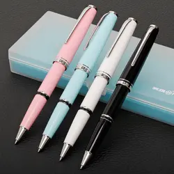 Хороший серебряный клип Ручка-роллер черный, белый, розовый цвет синий для выбирают 0,7 мм черные чернила Заправка офис подарочные ручки