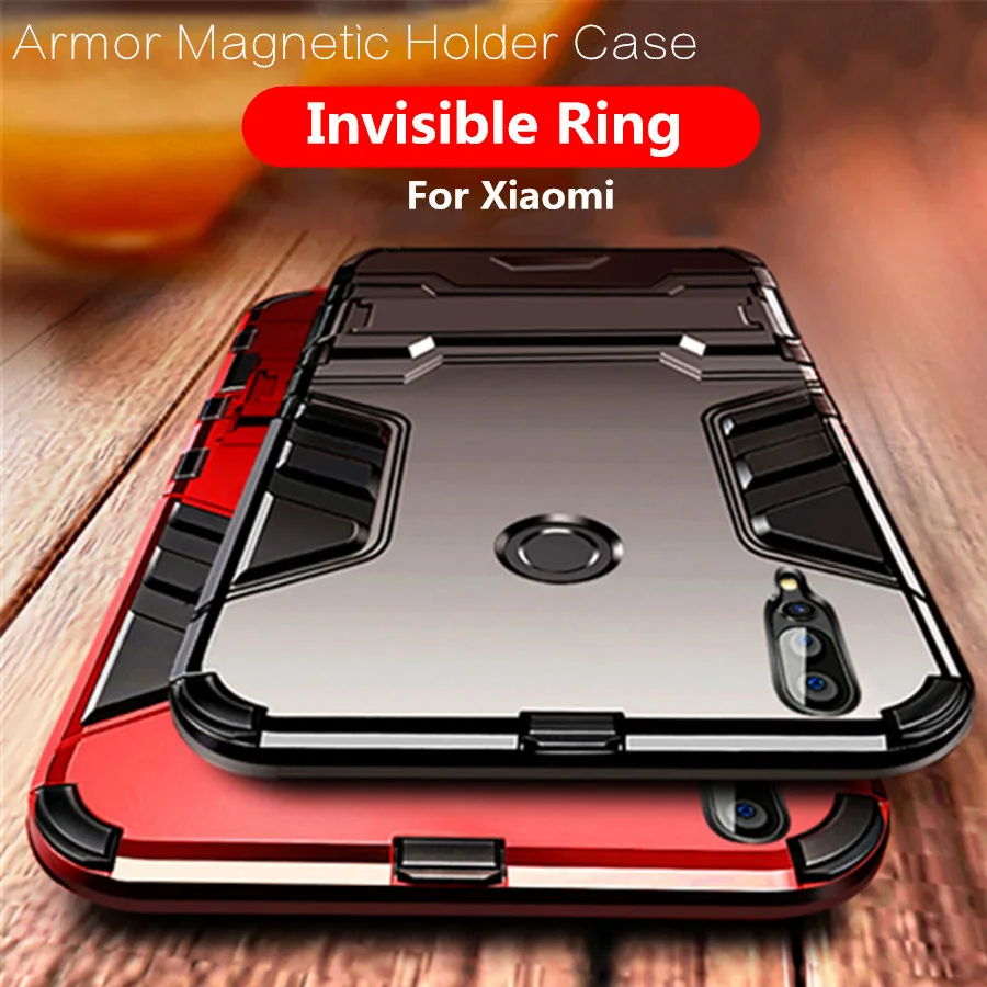 

Armor Case For Redmi Note 6 Pro 5 Plus 4 5 6 case Magnetic Ring Holder Case For Xiaomi MI Mix 2S mi8 mi 8 SE Lite MAX 3 F1 Coque
