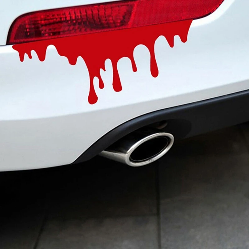 1 X Reflective Warning Car Stickers Blood Bleeding Decals Car Decor HI