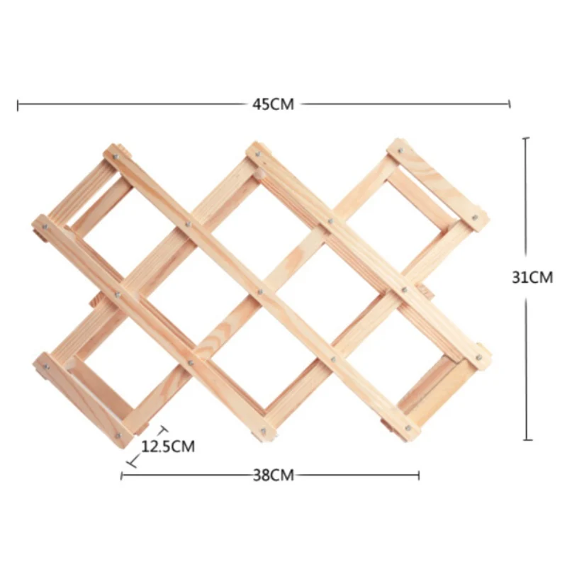 Складная Винная стойка полка настольная деревянная складная хранение винных бутылок стойка Органайзер витрина для вина стенка домашняя кухонная для хранения