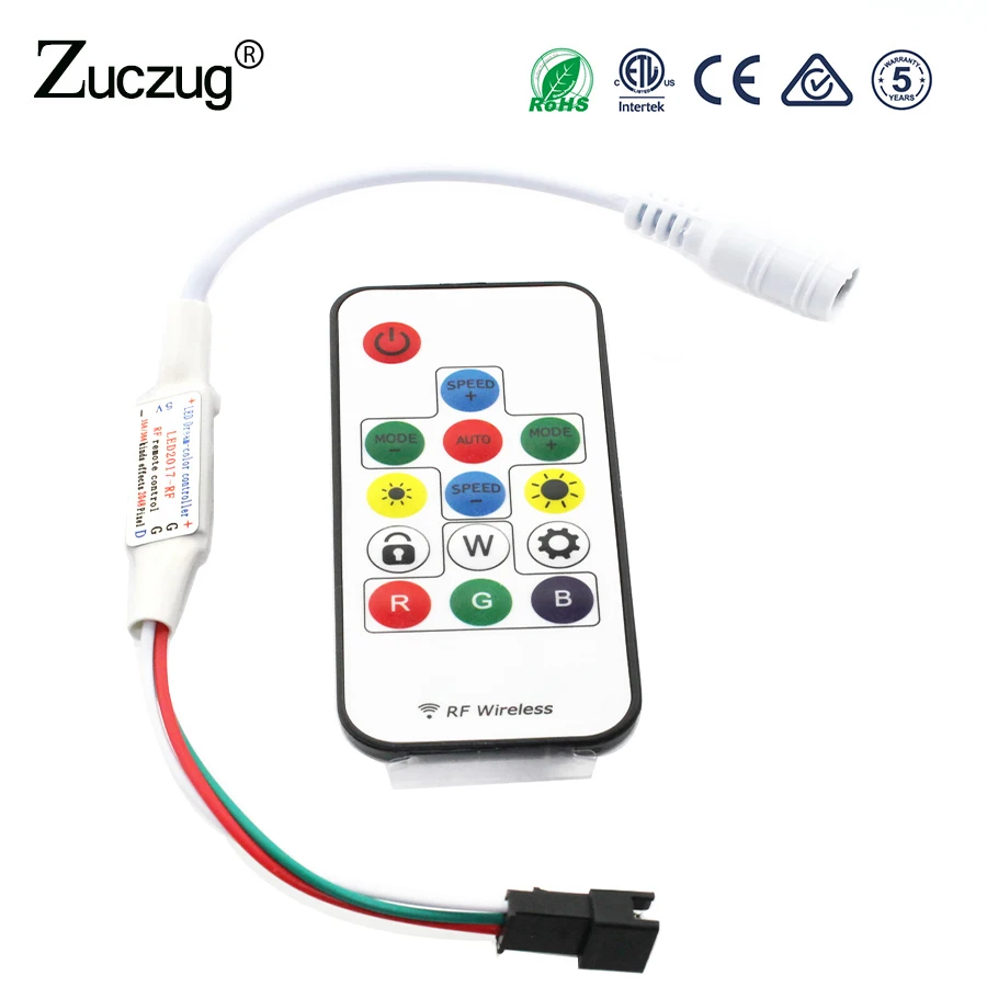 DC 5V LED RGB controller 14key mini WS2812b rgbw rgbww control remote