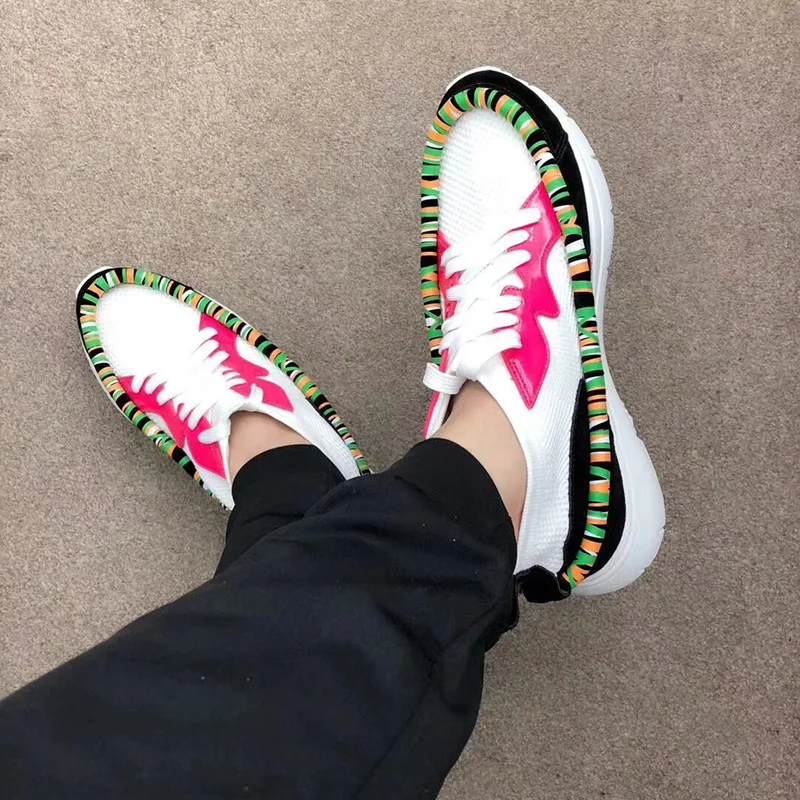 Di Sportive Appartamenti as Up Donna Colorate E Tennis Casual Scarpe Sneakers Stretch Stivali Jogging Lace Alta Delle Caviglia Da Top 2018 Show Piattaforma Show Donne Della Corsa As 75wUF