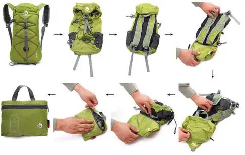 Jungle Koning 2017 nieuwe outdoor alpinisme reizen goederen 32L grote capaciteit vouwen leisure rugzak schouder Vouw tas