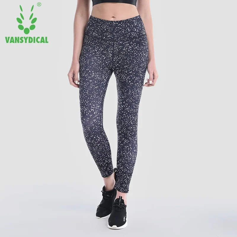 

Vansydical 2018 Printed Yoga Pants Compression Fitness Tights Breathable Running Jogging Pants High Waist Sports Leggings