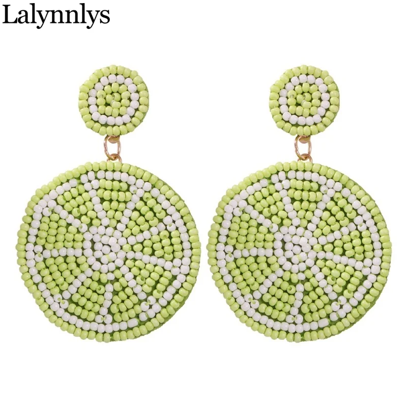 Lalynnlys Cute Cherry Watermelon Pineapple Drop Earrings New Fashion Rhinestone Fruit Dangle Earrings Ear Accessories Hot E60491