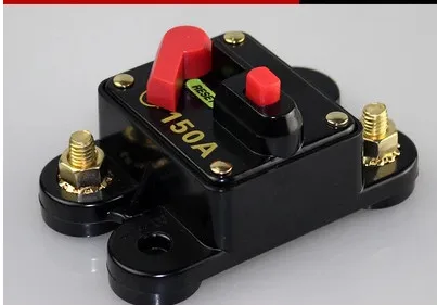 

5PCS　50A 60A 80A 100A 125A 150A 200A　250A　300A optional Car Audio Inline Circuit Breaker Fuse for 12V Protection SKCB-01