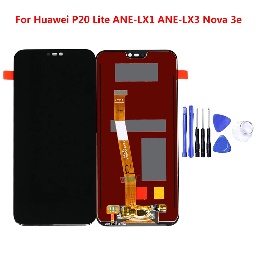 Новый ЖК-дисплей с сенсорным экраном и дигитайзером в сборе для Huawei P20 Lite ANE LX1 LX2 LX3